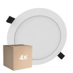 Mehrfachpackung 4x Ledvance Downlight Slim Alu Weiß 16W 1600lm 90D - 830 Warmweiß | Ausschnitt 175IP44 