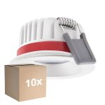 Lot 10x Ledvance LED  SPOT FIRE RATED Aluminium  8W 680lm 36D - 930 Blanc Chaud | Diamètre 68mm - IP65 - Meilleur Rendu Des Couleurs -  Dimmable